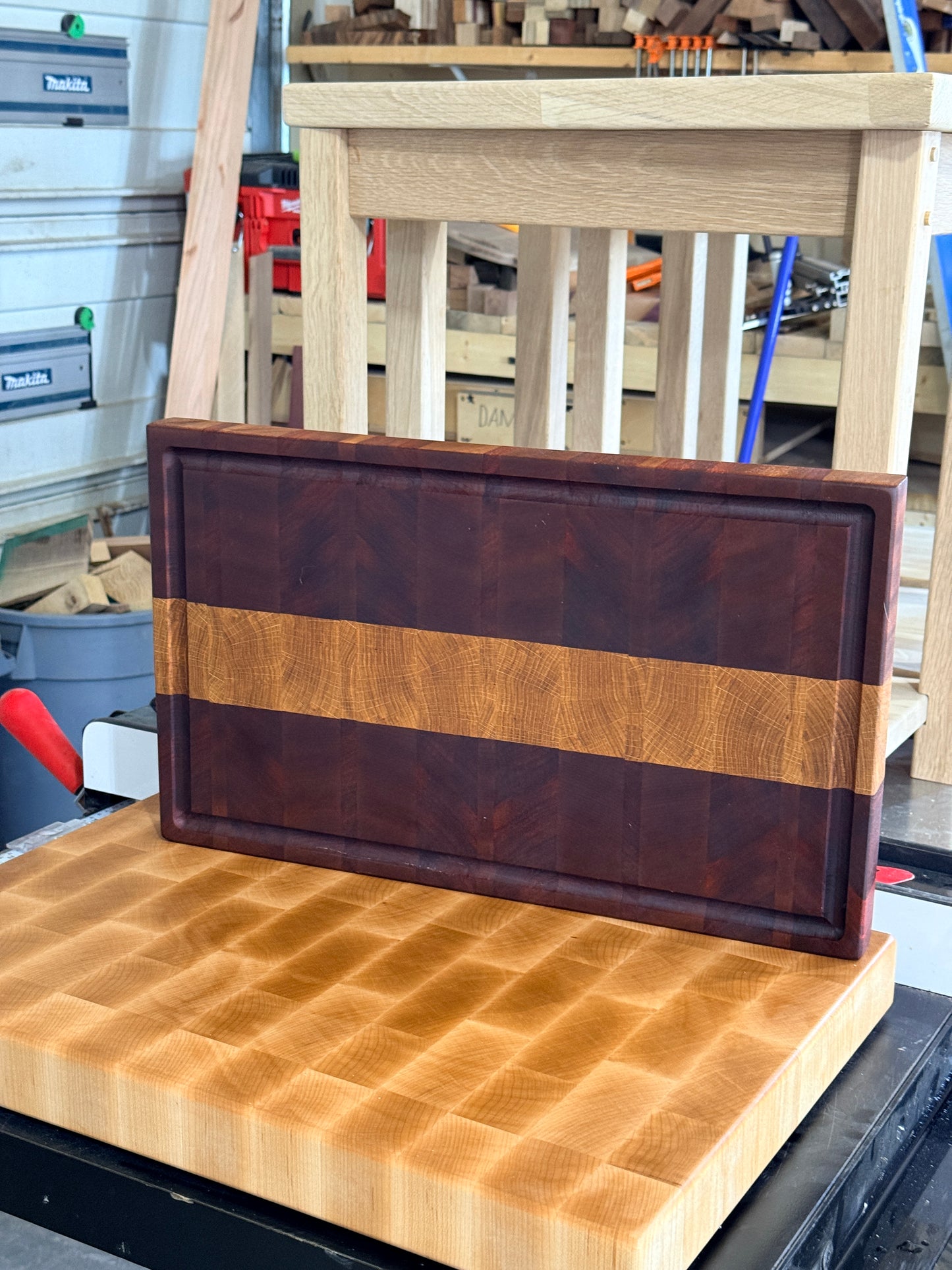 Paduak, White Oak & Sapele