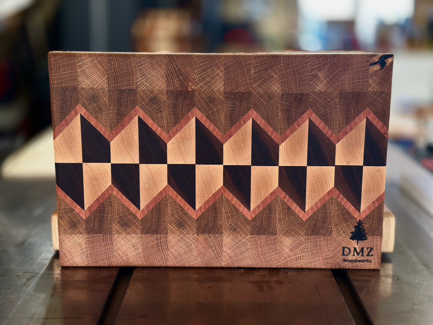 White Oak Diamond End Grain