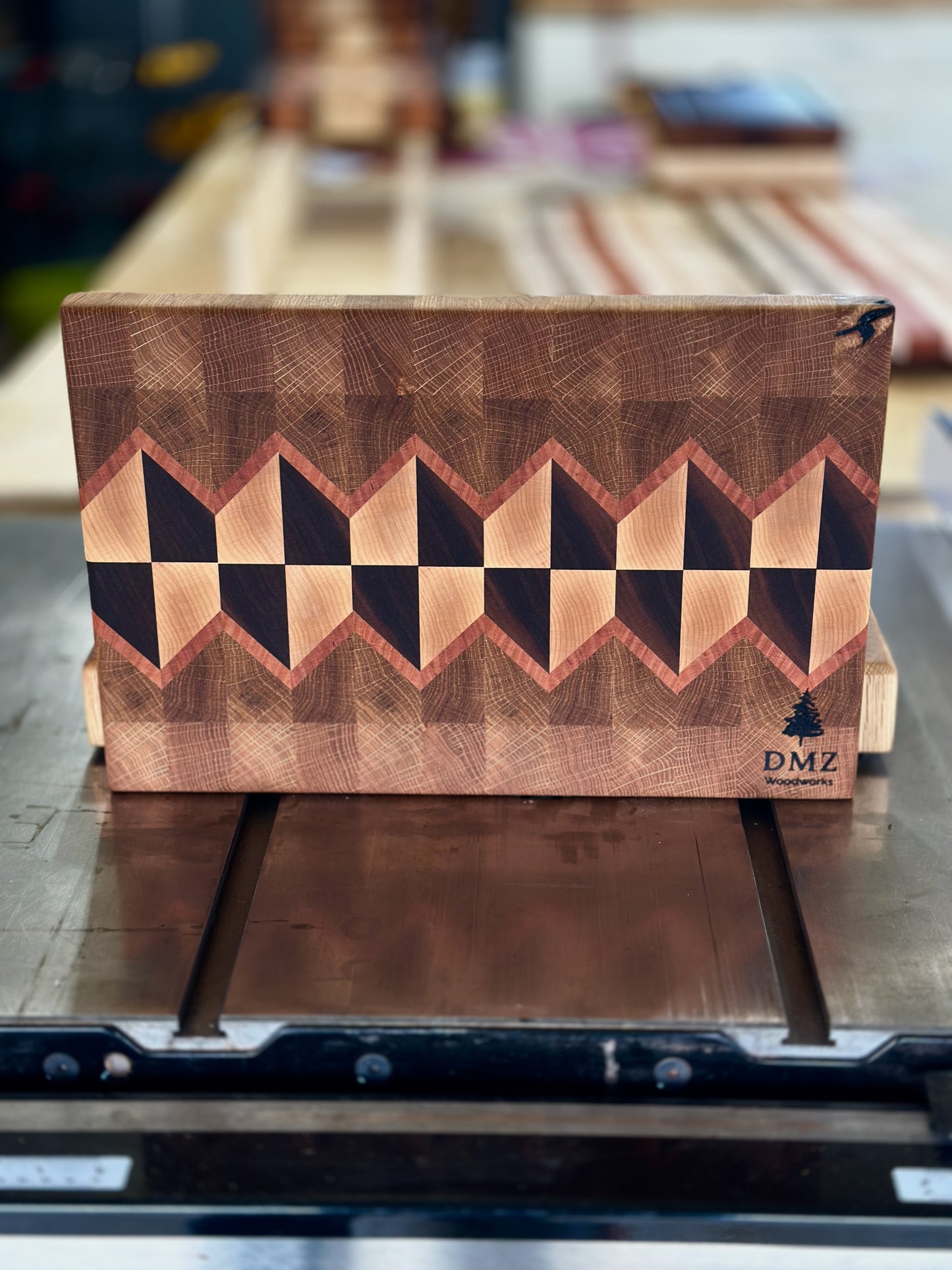 White Oak Diamond End Grain