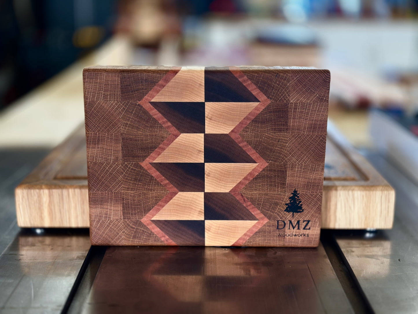 White Oak Diamond End Grain