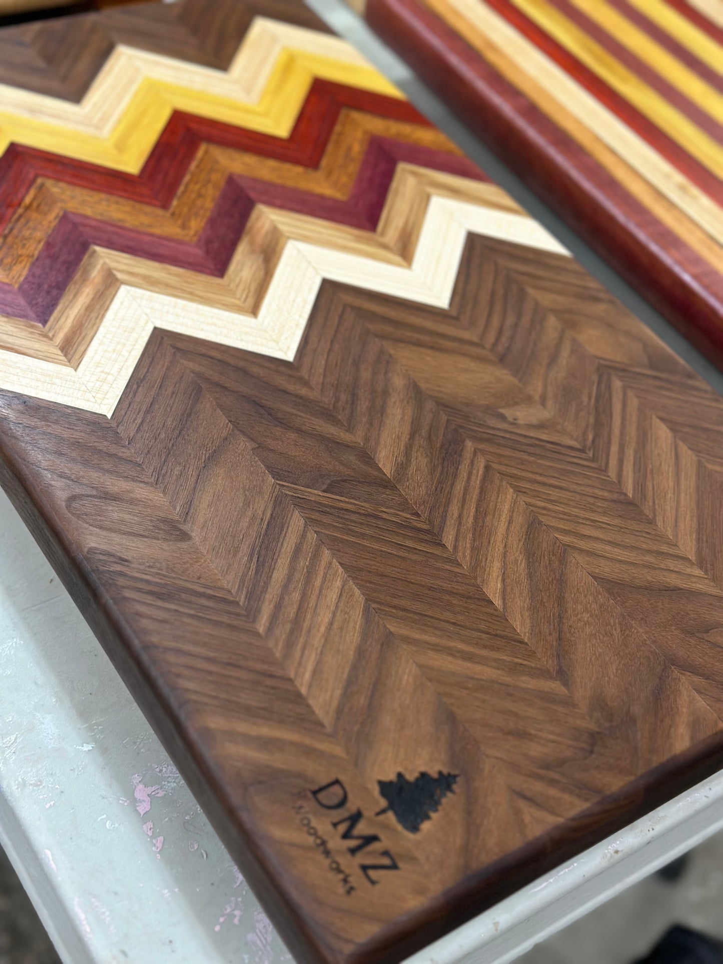 Chevron Edge Grain Board