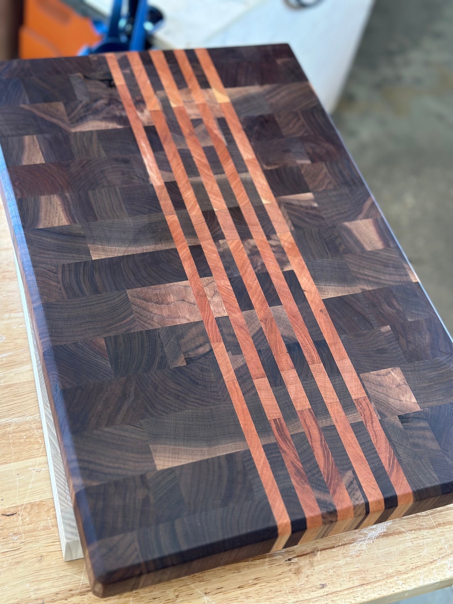 Walnut with Cherry Strips